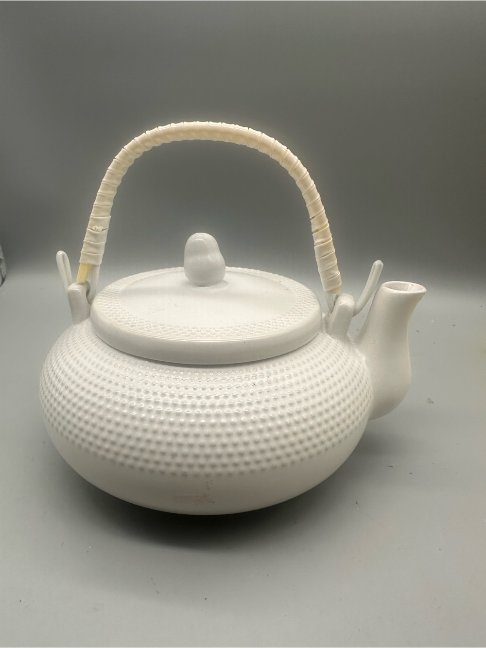 MSRF Design Studio White Ceramic Teapot